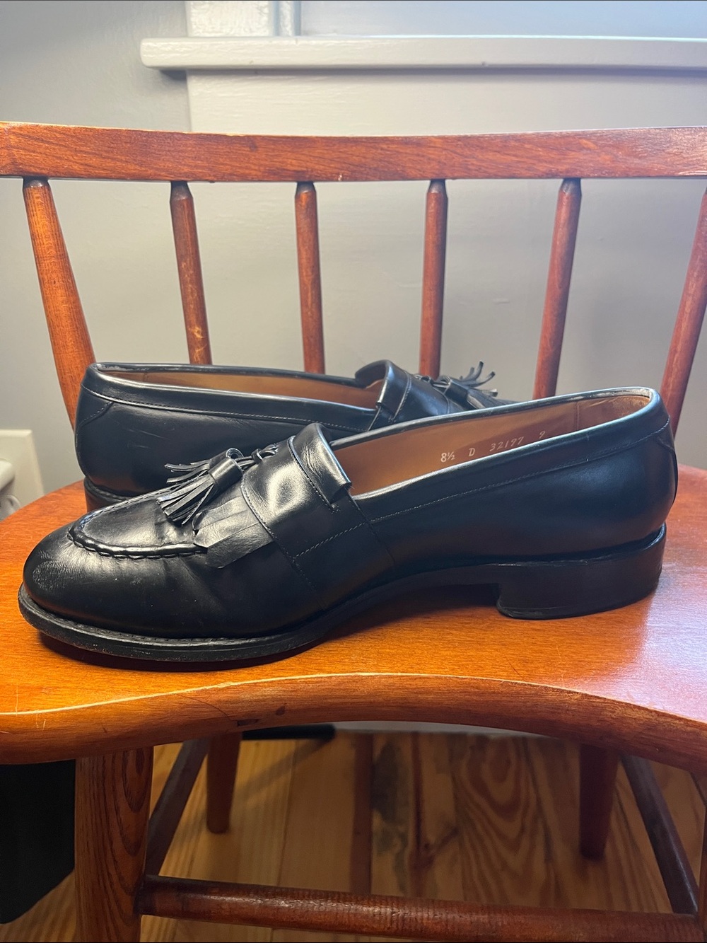 Allen Edmonds Newport Black Leather Kiltie Tassel Loafers Men’s 8.5 EUC - Picture 10 of 12